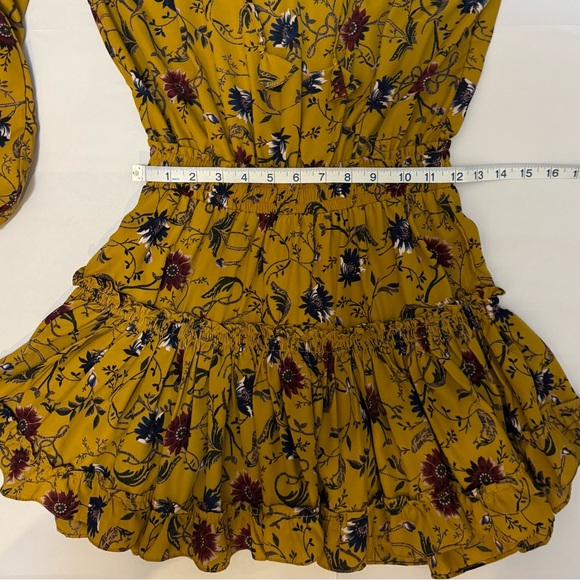 MISA Los Angeles “Violet” Mini Dress in Marigold Multi Floral Long Sleeve - Picture 12 of 16